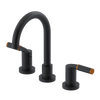 Rubinet Widespread Lav set (less drain) Matt Black