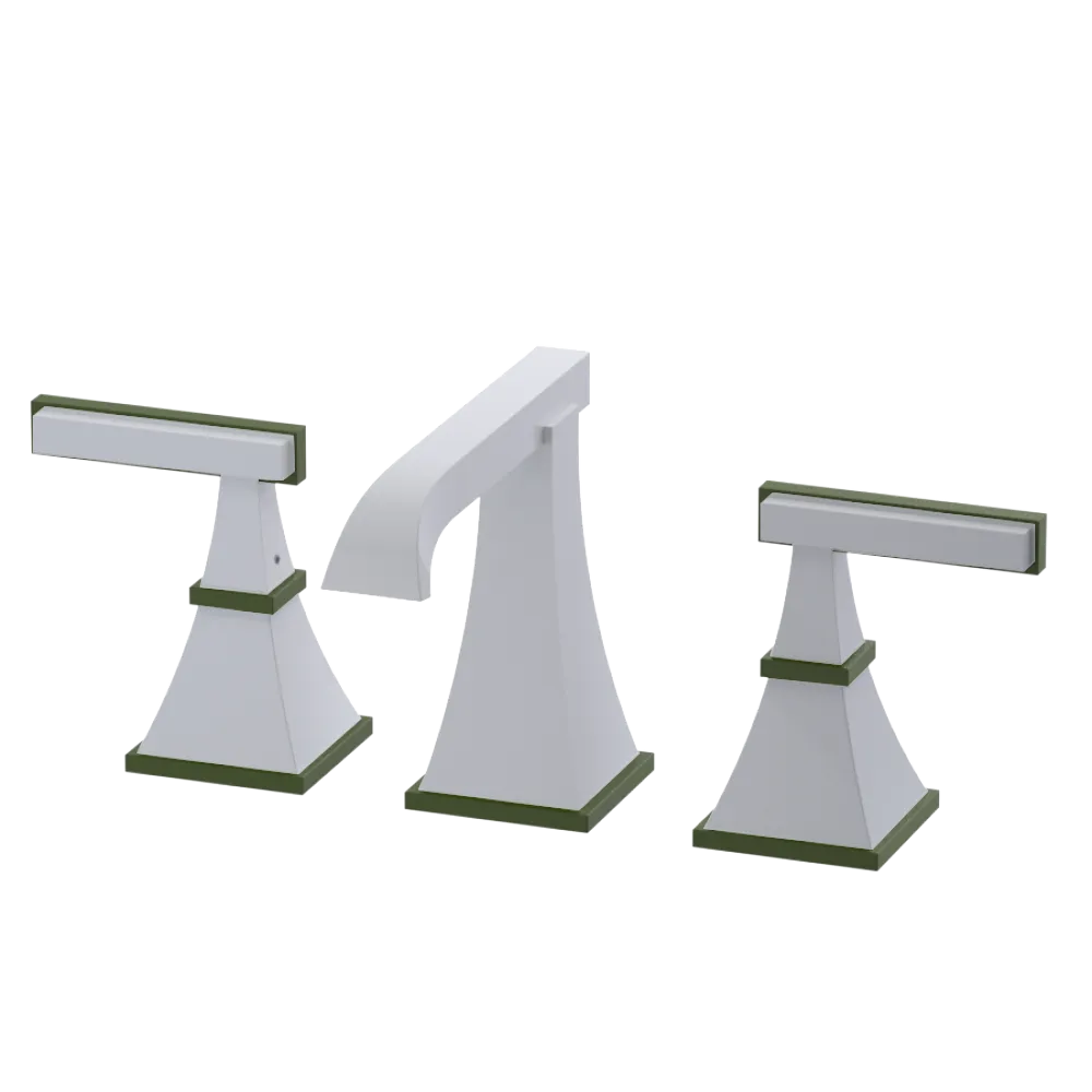 Rubinet Widespread Lav. Set. (less drain) White