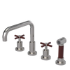 Rubinet Widespread Kitchen Set with Hand Spray Polished Nickel