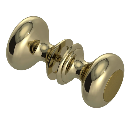 Rubinet Shower Door Knob (set) Natural Brass