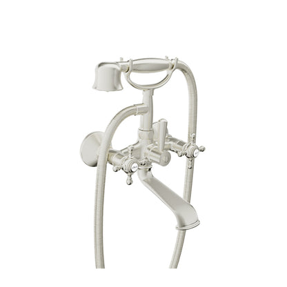 Baril Wall-mounted tub faucet with hand shower