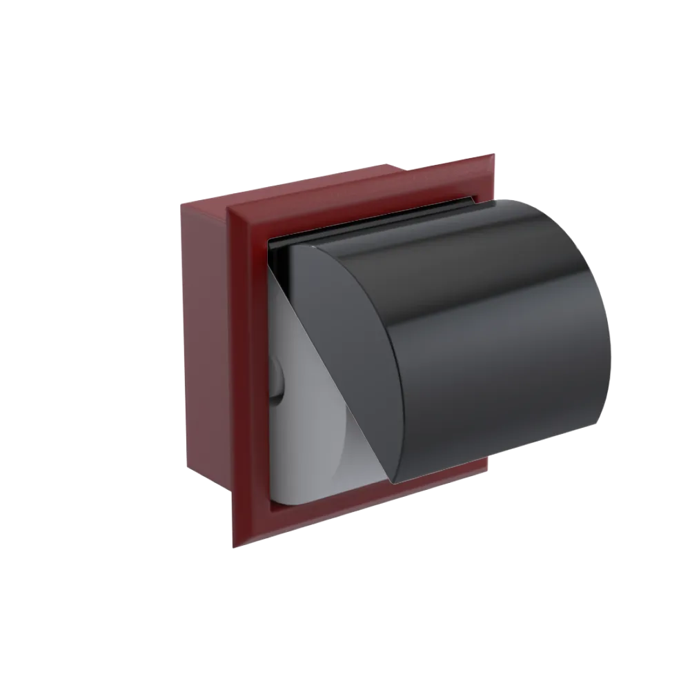 Rubinet RECESSED TOILET PAPER HOLDER Maroon