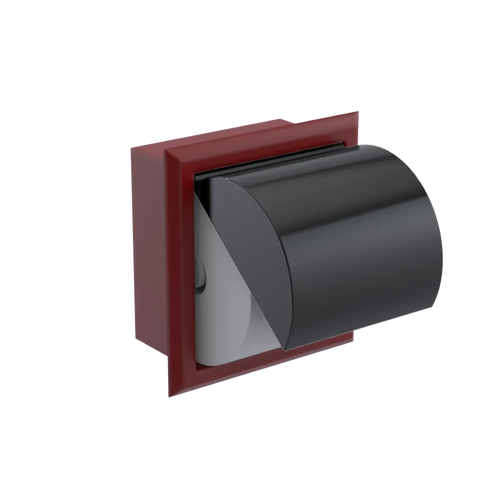 Rubinet RECESSED TOILET PAPER HOLDER Maroon