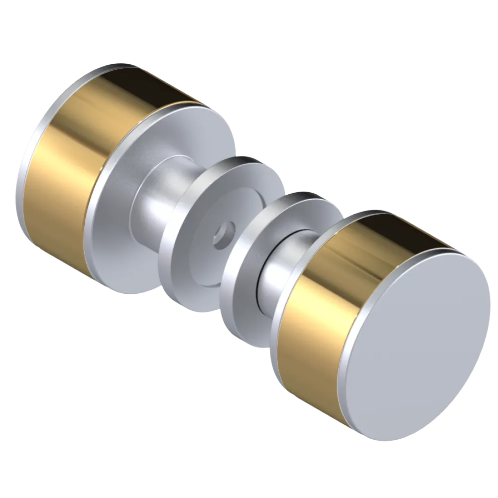 Rubinet Shower Door Knob (set) Satin Chrome
