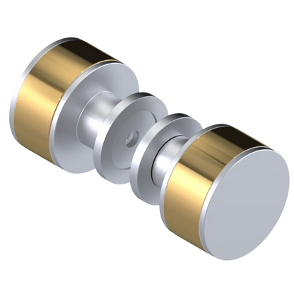 Rubinet Shower Door Knob (set) Satin Chrome