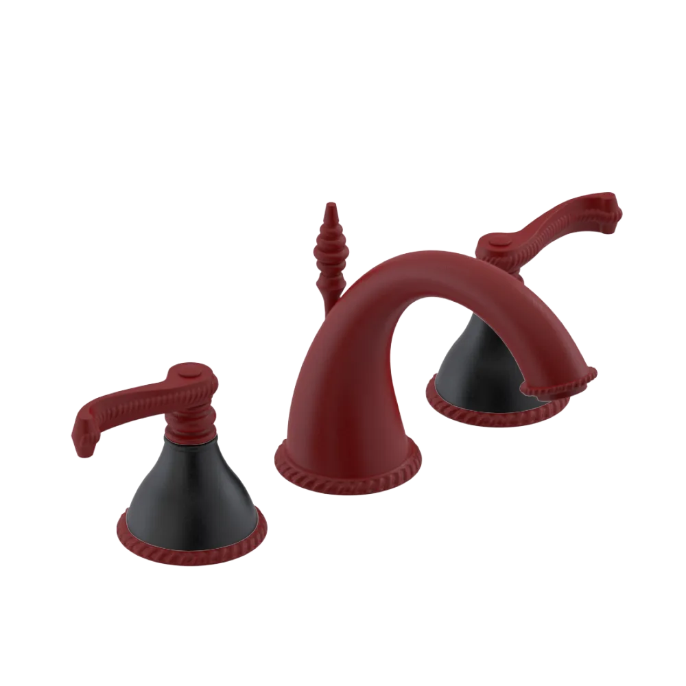 Rubinet Widespread Lav. Set. (less drain) Maroon