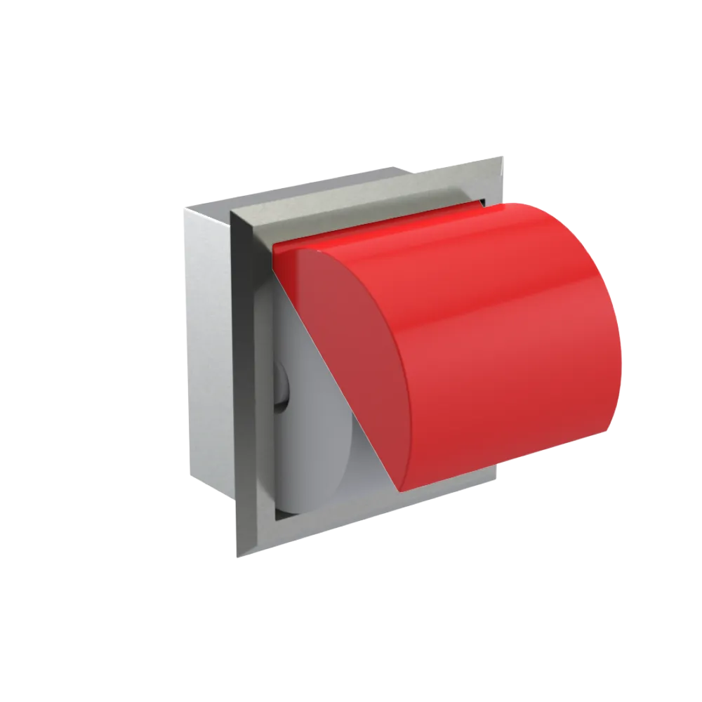 Rubinet RECESSED TOILET PAPER HOLDER Satin Nickel