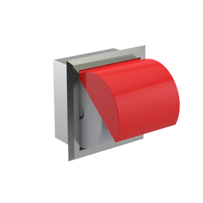 Rubinet RECESSED TOILET PAPER HOLDER Satin Nickel