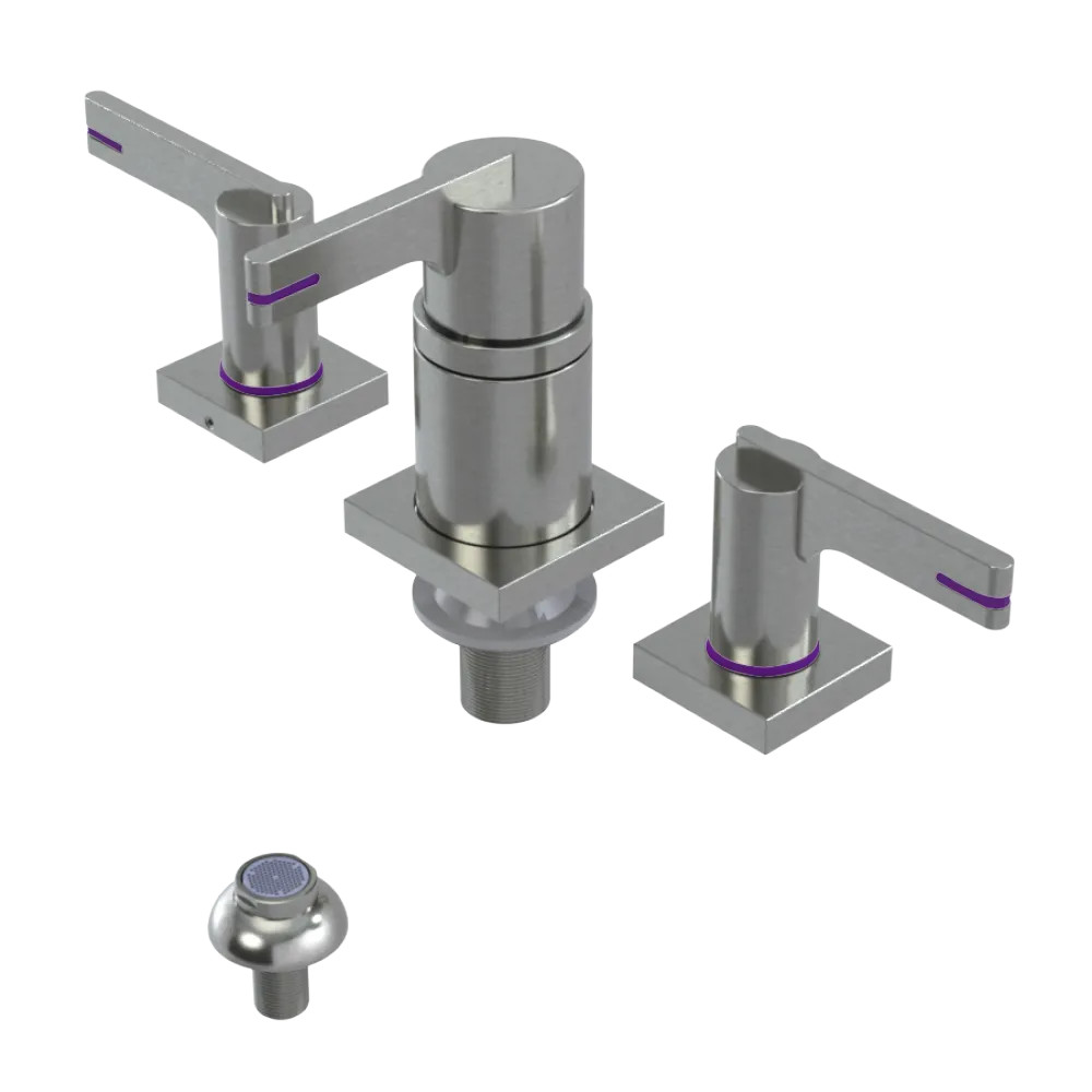 Rubinet Bidet Fitting with Spray, Diverter, and Vacum Breaker (Less Drain) Satin Nickel