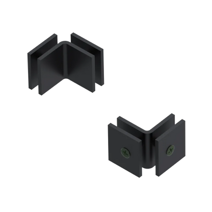 Rubinet 90 Glass to Glass Open Face Matt Black