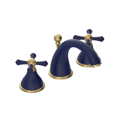 Rubinet Widespread Lav. Set. (less drain) Midnight Blue