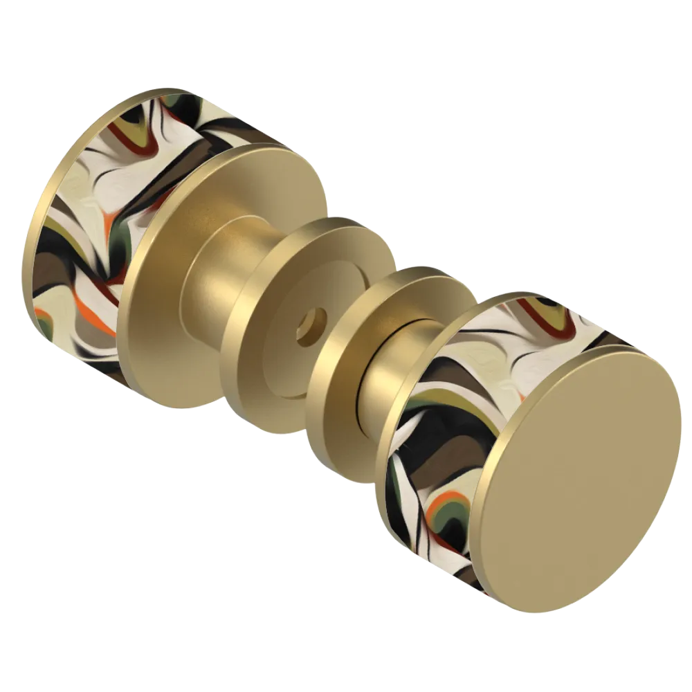 Rubinet Shower Door Knob (set) Satin Brass
