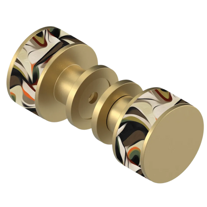 Rubinet Shower Door Knob (set) Satin Brass