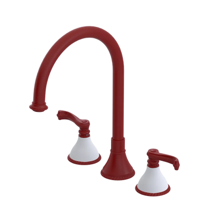 Rubinet Widespread Kitchen Set Maroon