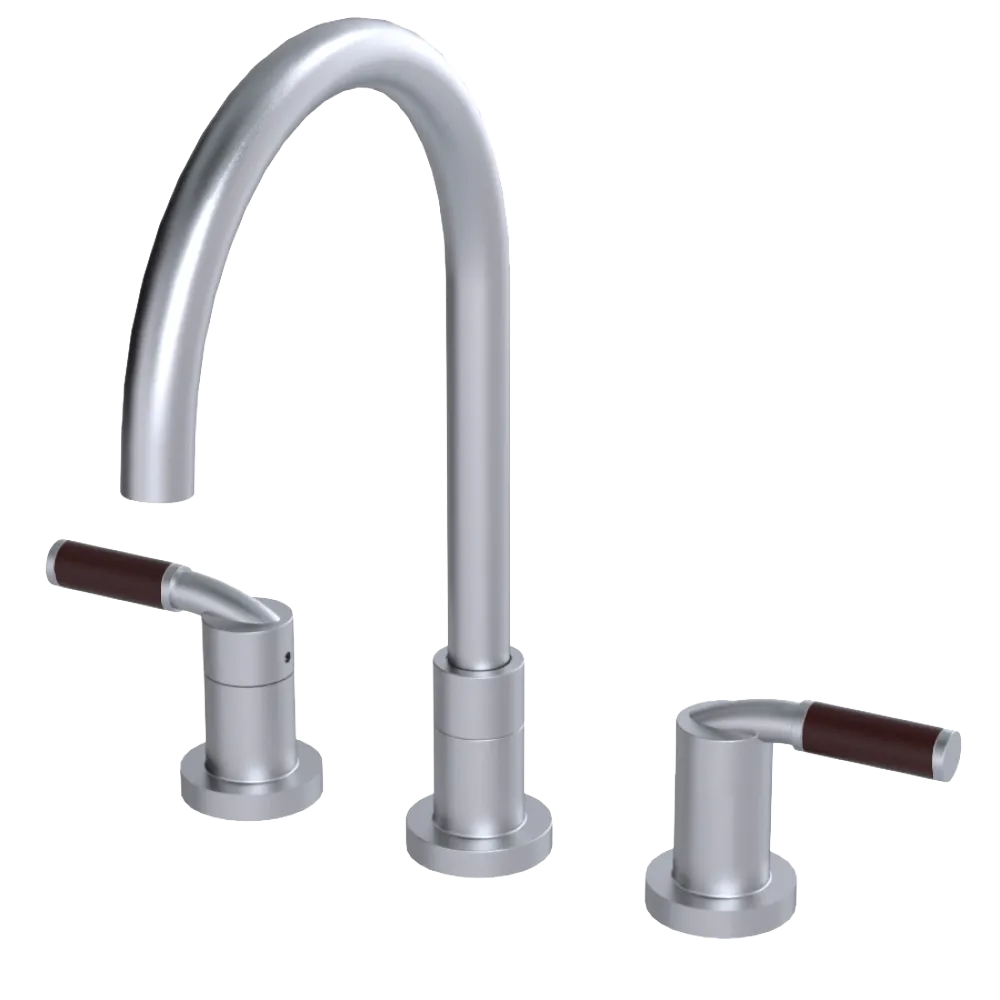 Rubinet Widespread Kitchen Set Satin Chrome