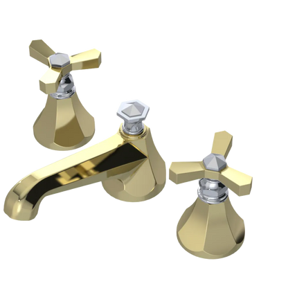 Rubinet Widespread Lav. Set. (less drain) Gold