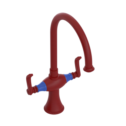 Rubinet Two Handle Single Hole Kitchen Set Maroon