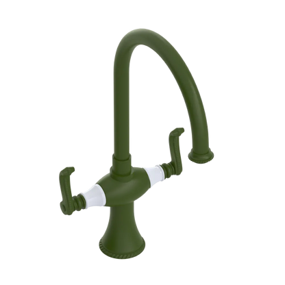 Rubinet Two Handle Single Hole Kitchen Set Green Envy