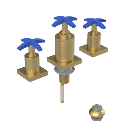 Rubinet Bidet Fitting with Spray, Diverter, and Vacuum Breaker (less drain) Satin Gold