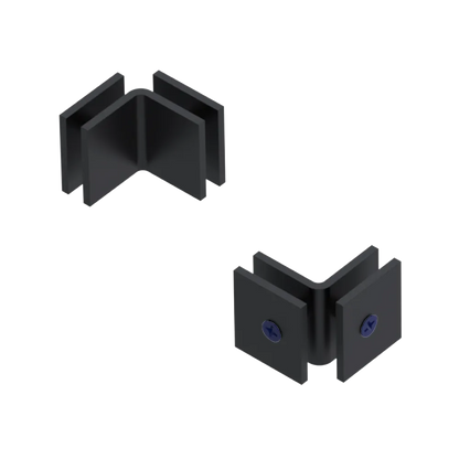 Rubinet 90 Glass to Glass Open Face Matt Black