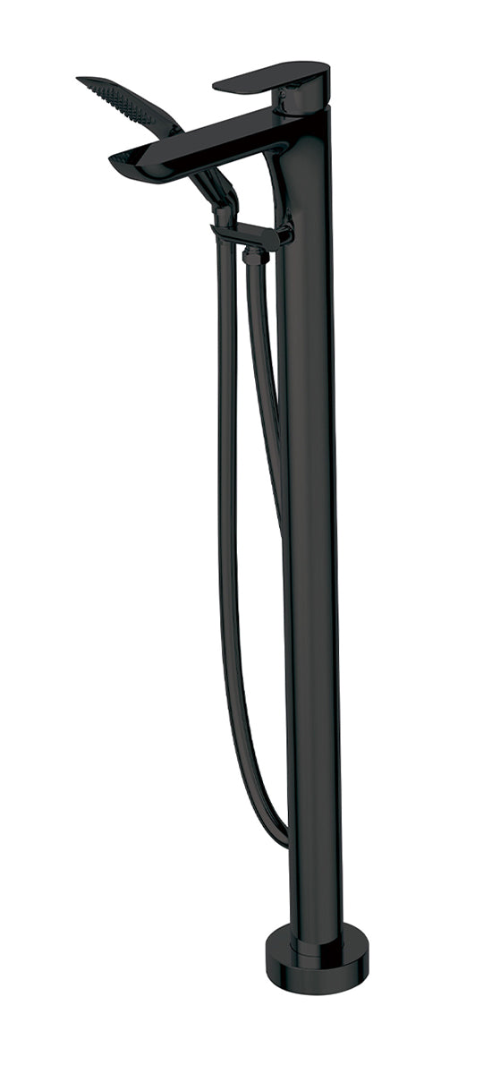 Aquabrass Floormount tub filler with handshower