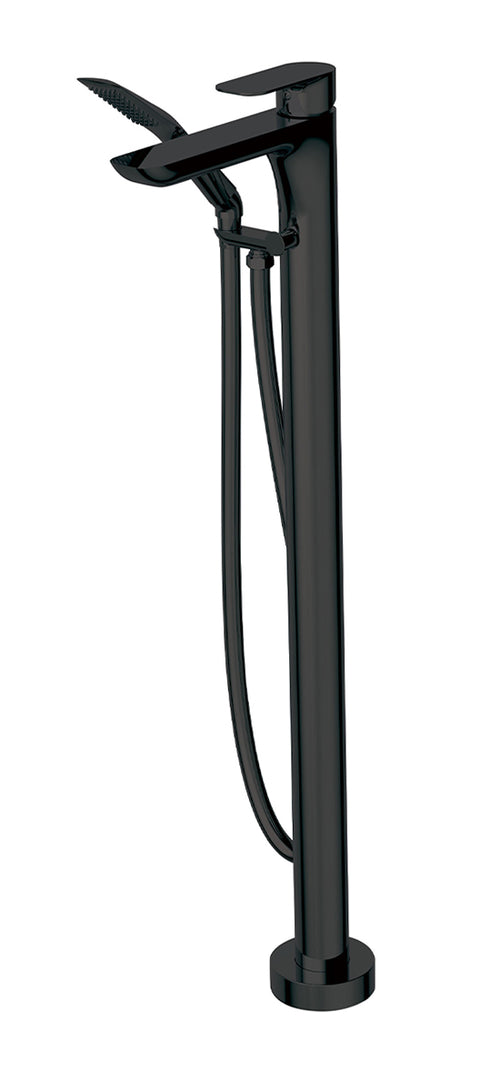 Aquabrass Floormount tub filler with handshower
