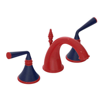 Rubinet Widespread Lav. Set. (less drain) Red