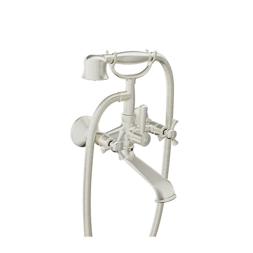 Baril Wall-mounted tub faucet with hand shower