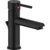 Modern Cylindrical Single Handle Lavatory Faucet - Matte Black