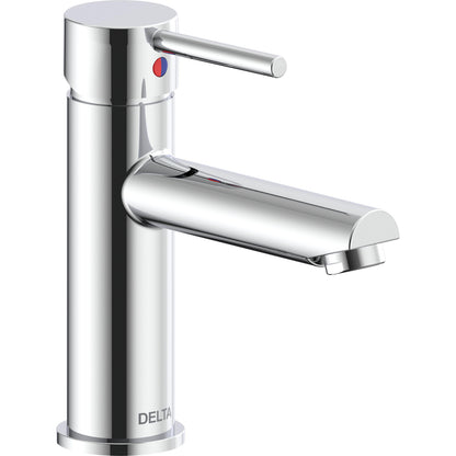 Modern Cylindrical Single Handle Lavatory Faucet - Chrome
