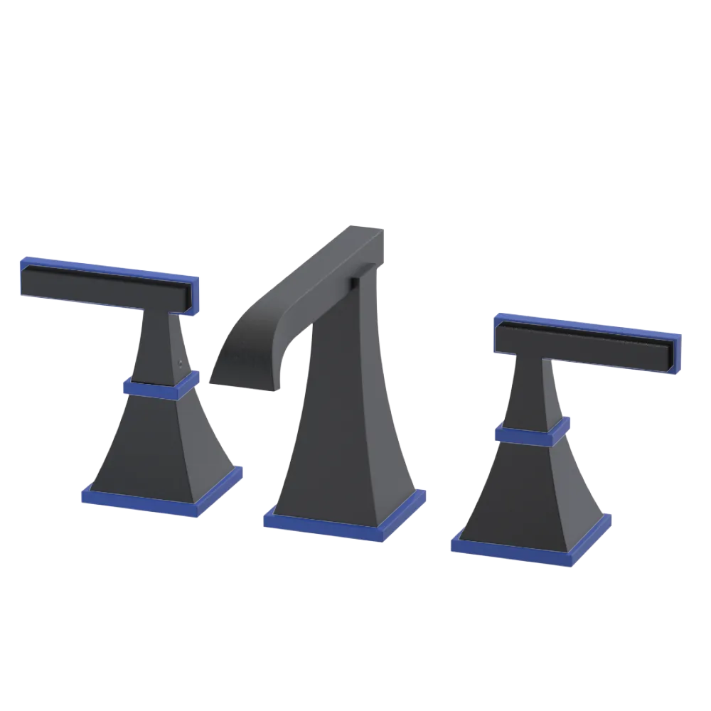 Rubinet Widespread Lav. Set. (less drain) Matt Black