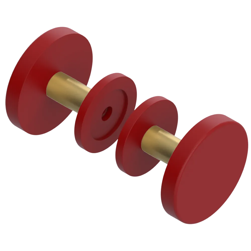 Rubinet Shower Door Knob (set) Maroon