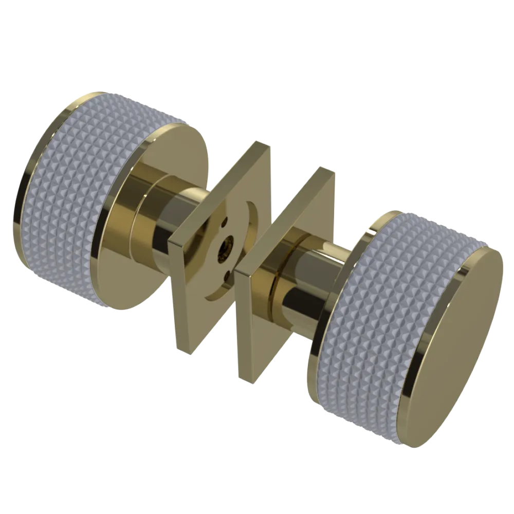 Rubinet Shower Door Knob (set) Natural Brass