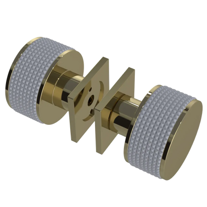 Rubinet Shower Door Knob (set) Natural Brass