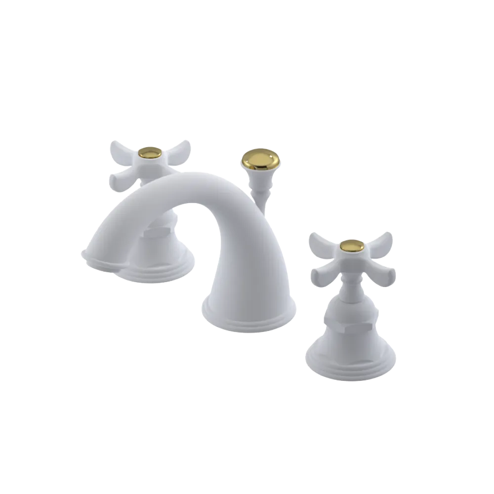 Rubinet Widespread Lav. Set. (less drain) Matt White