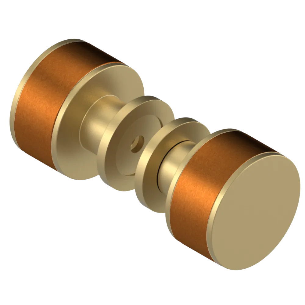 Rubinet Shower Door Knob (set) Satin Brass