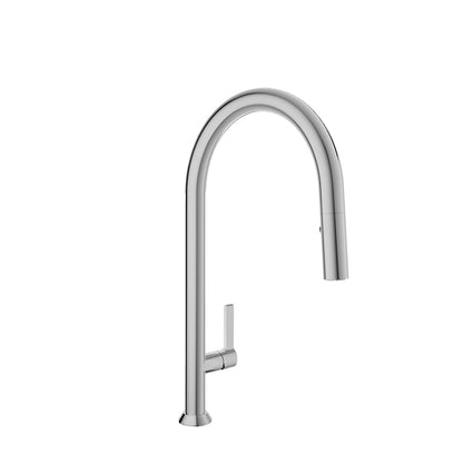 Baril High single-hole kitchen faucet with 2-function pull-down spray