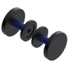 Rubinet Shower Door Knob (set) Matt Black