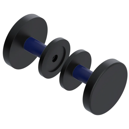 Rubinet Shower Door Knob (set) Matt Black