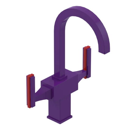 Rubinet Single Hole Dual Handle Lav. Set. (less drain) Purple Haze