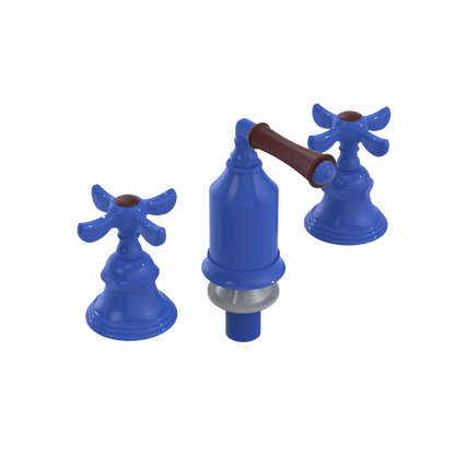 Rubinet Bidet Fitting with Spray, Diverter, and Vacum Breaker (Less Drain) Blu Jean