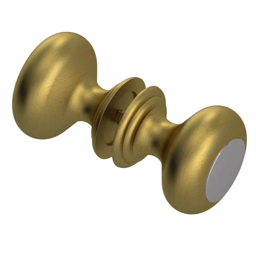 Rubinet Shower Door Knob (set) Antique Brass Matt