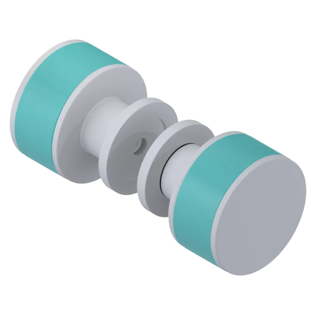 Rubinet Shower Door Knob (set) Matt White