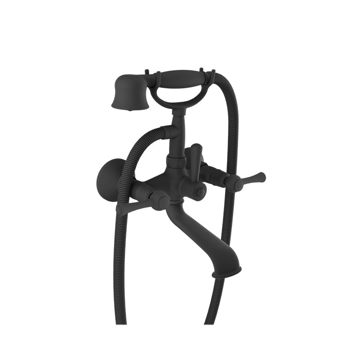 Baril Wall-mounted tub faucet with hand shower