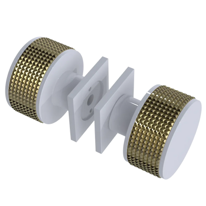 Rubinet Shower Door Knob (set) White