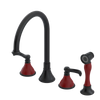 Rubinet Widespread Kitchen Set with Hand Spray Matt Black