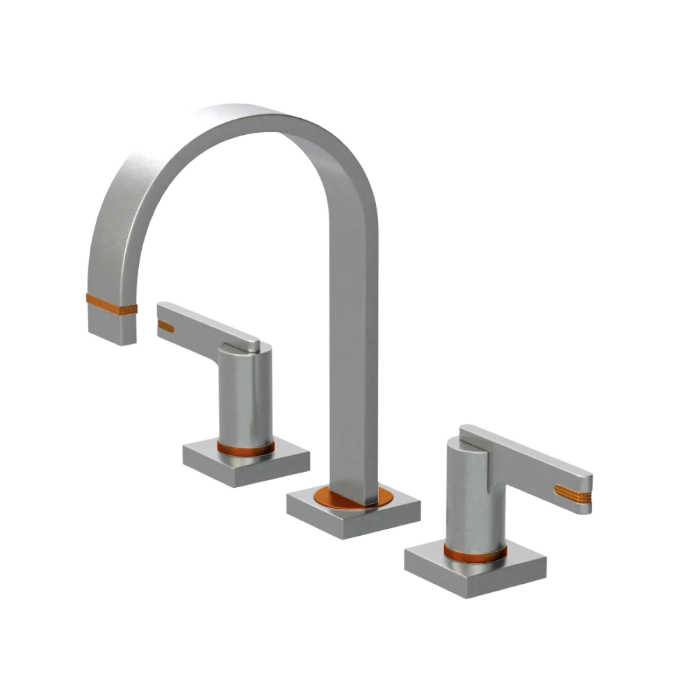 Rubinet Widespread Lav. Set. (less drain) Satin Nickel