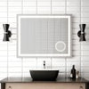KALIA EFFECTLED-illuminated bathroom mirror with magnifying mirror - 38" x 30"