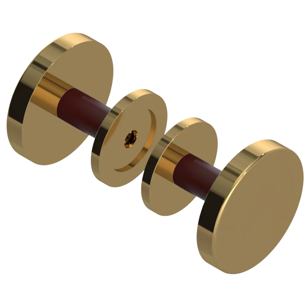 Rubinet Shower Door Knob (set) Gold