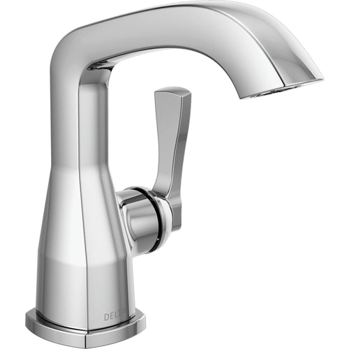Delta Stryke Single Handle Bathroom Faucet Less Popup - Lumicoat Chrome